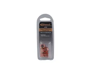 Connect 30738 Copper Flashed Nut Slotted Lock M10 x 1.5 x 14mm Hex 5pc