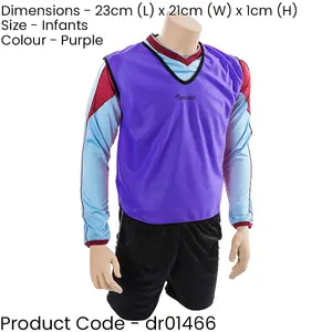 2-3 Years Infant Lightweight Sports Training Bib - PURPLE - Plain Football Vest