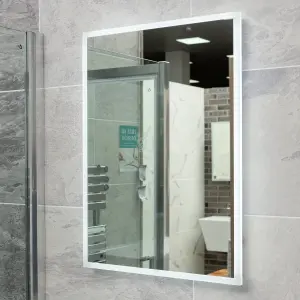 Fusion LED Illuminated Bathroom Mirror with Demister (H)550mm (W)750mm