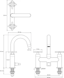 Mira Showers Revive Bath Shower Mixer Tap Chrome + Shower Head + Hose 2.1819.005