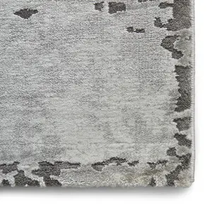 Grey Ochre Abstract Modern Easy To Clean Rug For DiningRoom Bedroom and Living Room -120cm X 170cm