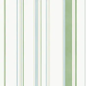 Galerie Smart Stripes 3 Green/Blue/Grey Casual Stripe Wallpaper Roll