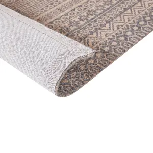 Area Rug 80 x 150 cm Beige and Grey BAGLAR