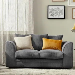 Chicago Jumbo Cord 2 Seater Sofa Grey