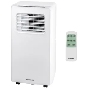 Daewoo 2-in-1 Winter Bedroom Dehumidifier & Summer 9000 BTU Air Conditioner with Remote Control White