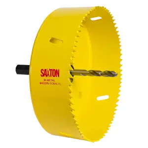 Saxton HSS Hole Saw M42 Bi-Metal 8% Cobalt Heavy Duty with Arbor (14mm - 230mm) - 130mm (5.1/8") + Arbor