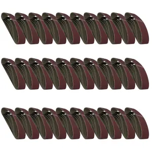 686mm x 50mm Durable Sanding Belts Medium 80 Grit Alu Oxide For Grinders 30pk