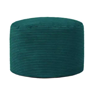 icon Frankie Corduroy Bean Bag Pouffe Teal Green Large Cord Footstools