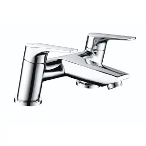 Bristan Vector Chrome effect Deck-mounted Manual Bath Filler Tap