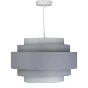 First Choice Lighting Grey Ombre 5 Tier Ceiling Light Shade