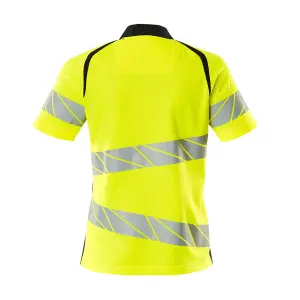 Mascot Accelerate Safe Ladies Fit Polo Shirt (Hi-Vis Yellow/Dark Navy)  (XXXXX Large)