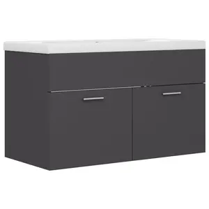 Saona 800mm Single Bathroom Vanity with Integrated Ceramic Basin Gray