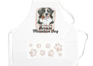 Purely Home Bernese Mountain Dog Apron - Novelty Kitchen Gift for Dog Lovers