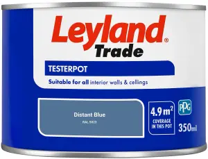 Leyland Trade Vinyl Matt Walls & Ceilings Emulsion Paint Distant Blue (RAL 5023) 350ml Tester