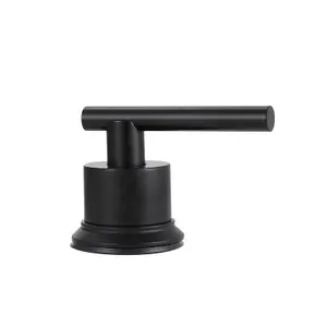 Contemporary Black 2-Handle Widespread Bathroom Faucet Mixer Tap