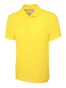 Uneek - Unisex Ultra Cotton Poloshirt - Reactive Dyed - Yellow - Size S