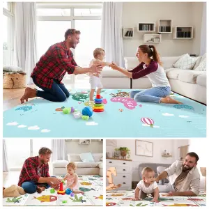 180cm x 160cm Playmat, Extra-Large&Thick Foldable Foam Baby Play Mat