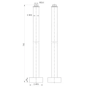 Brushed Nickel Finish Freestanding Bath Stand Pipes