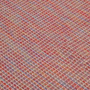 Outdoor Flatweave Rug 80x250 cm Red