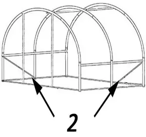 3m x 2m + Ground Anchor Kit (10' x 7' approx) Pro+ Green Poly Tunnel