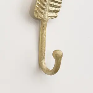 Melody Maison Gold Curved Leaf Wall Hook