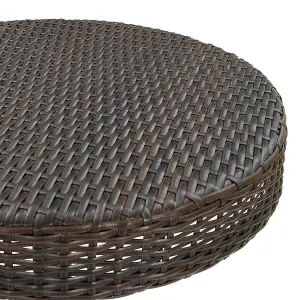 Berkfield Garden Table Brown 75.5x106 cm Poly Rattan