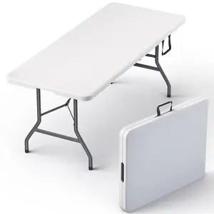 1.8M White Lightweight Folding Picnic Table