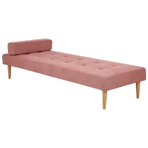 Fabric Chaise Lounge Pink NIORT