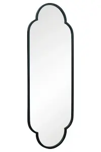 MirrorOutlet The Duplici Black Metal Framed Double Arched Oval Garden Wall Mirror 170CM X 59M