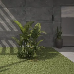 Zen Matt Dark Grey Concrete Effect Porcelain Outdoor Tile - Pack of 20, 10.8m² - (L)900x(W)600mm