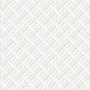 Laura Ashley Mr Jones White Geometric Smooth Wallpaper Sample