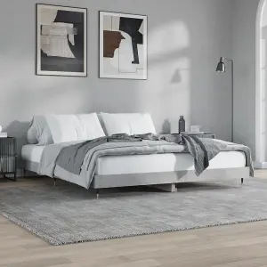 Berkfield Bed Frame Concrete Grey 120x200 cm Engineered Wood