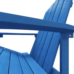 Berkfield Garden Adirondack Chair with Footstool HDPE Aqua Blue