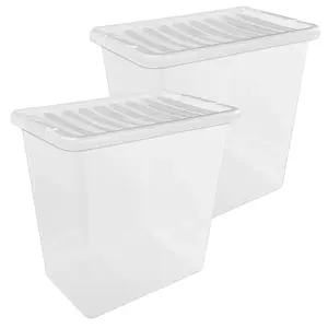 1 x 55 Litre Multipurpose Plastic Storage Container Useful Box Complete With Lid