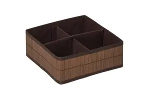 Maison by Premier Kankyo 4 Sections Dark Brown Storage Box