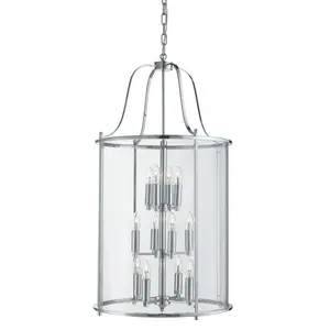 Lighting Collection Reykjavik Chrome  12Lt Pendant