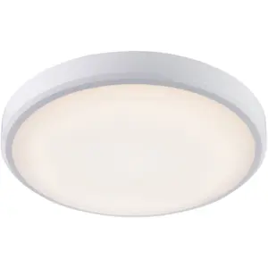 Flush Bathroom Wall OR Ceiling Function Light - 15W CCT LED Module - White