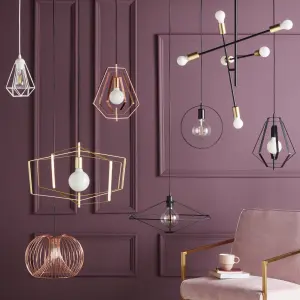 GoodHome Nedoki Copper effect Pendant ceiling light, (Dia)350mm