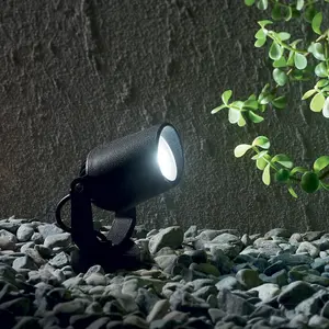 Luminosa Minitommy 1 Light Outdoor Spike Spotlight Black IP66, GU10