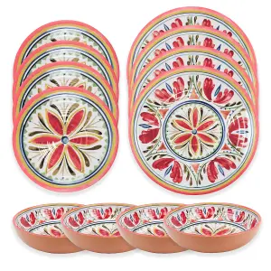 Purely Home Mediterranean 12 Piece Melamine Dinnerware Set