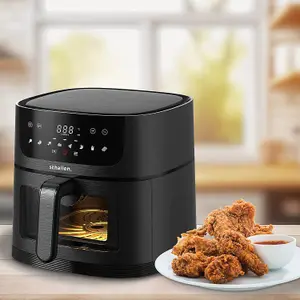 6L Digital Air Fryer Healthy Eating Low Fat Large Fast Cooking Machine with Touch Screen & Adjustable Temperature