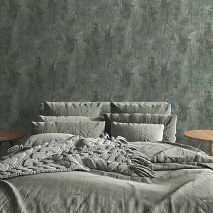 Muriva Jade Green Texture Distressed metallic effect Patterned Wallpaper