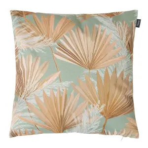 Veeva Pampas Grass Print with Stone Back Set of 4 Outdoor Cushion