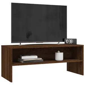 Berkfield TV Cabinet Brown Oak 100x40x40 cm Engineered Wood