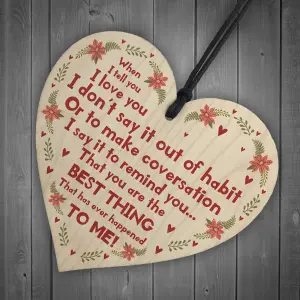 Valentines Gift For Him Her Thank You Gift Wooden Heart Anniversary Present Keepsake