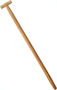 Premium Lacquered Shovel Handle - 100 cm / 39 inch Beechwood Shaft with Ergonomic T-Handle, Varnished for Moisture Protection