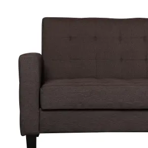 Beliani Retro Sofa Bed VEHKOO Dark Brown