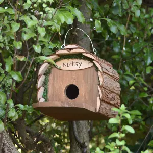 Wooden Squirrel Feeder or Bird Nesting Box House