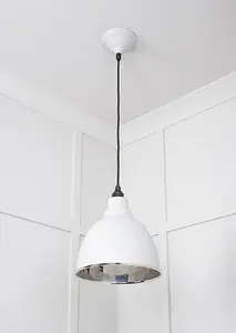 Smooth Nickel Brindley Pendant in Flock