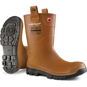 Dunlop Purofort RigPRO Full Safety Wellington Brown/Black